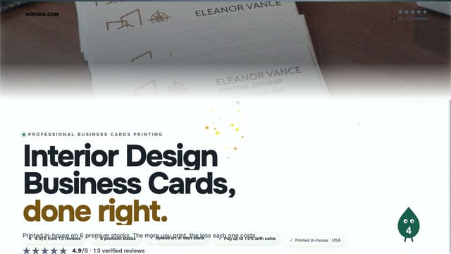 Interior Design Business Cards product video
