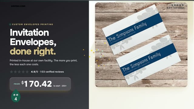 Invitation Envelopes product video