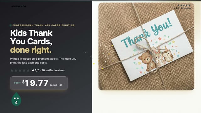 Kids Thank You Cards product video