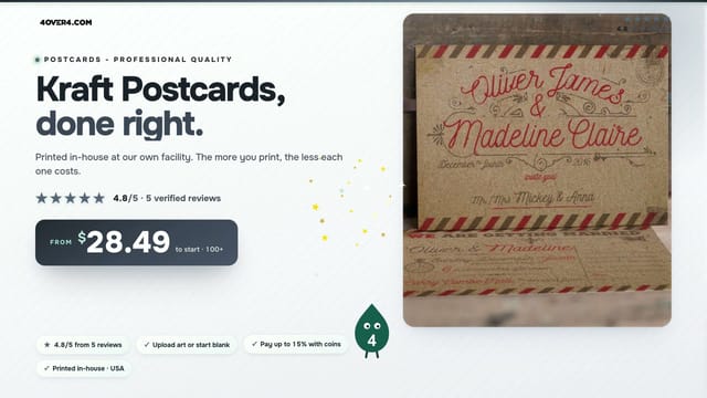 Kraft Postcards product video