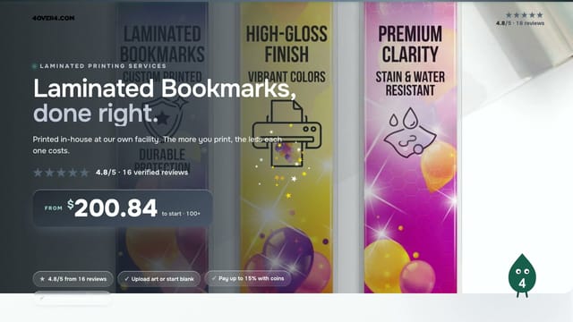 Laminated Bookmarks product video