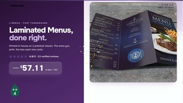Laminated Menus product video
