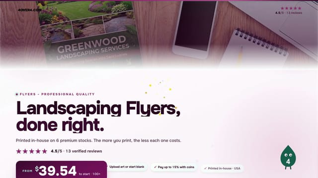 Landscaping Flyers product video