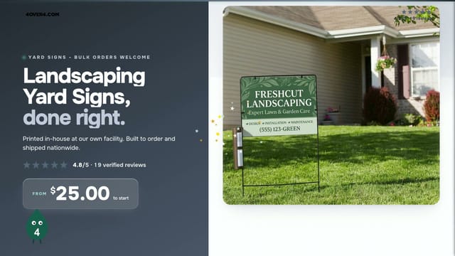 Landscaping Yard Signs product video
