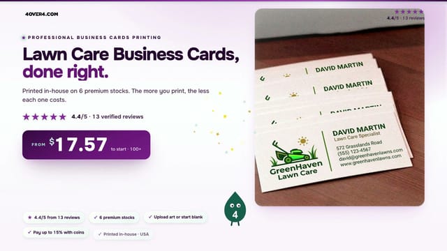 Lawn Care Business Cards product video
