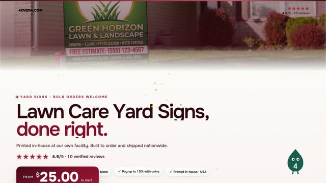 Lawn Care Yard Signs product video