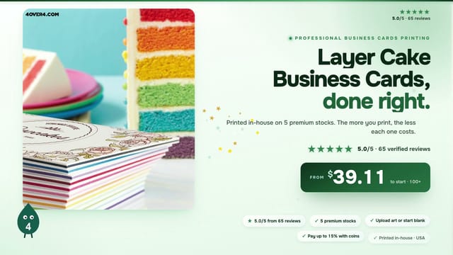 Layer Cake Business Cards product video