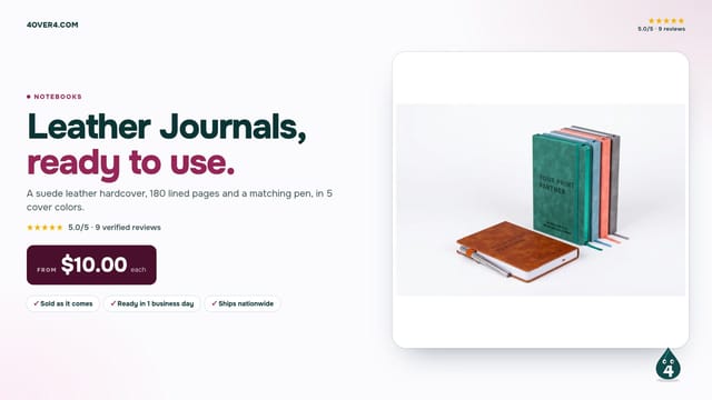 Leather Journals product video