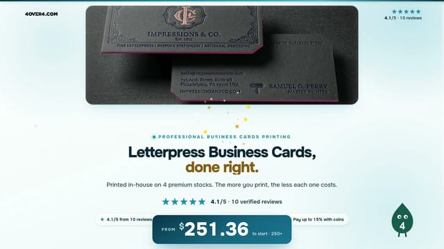 Letterpress Business Cards product video