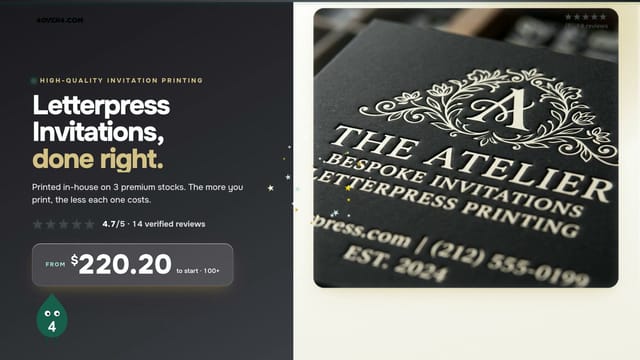 Letterpress Invitations product video