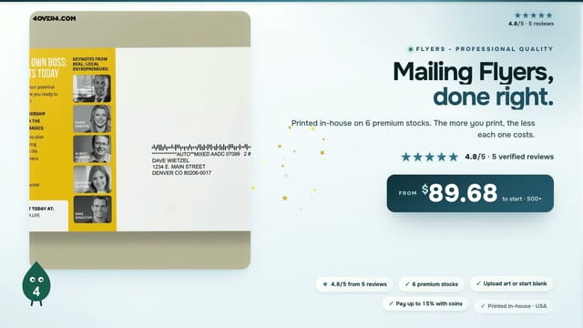 Mailing Flyers product video