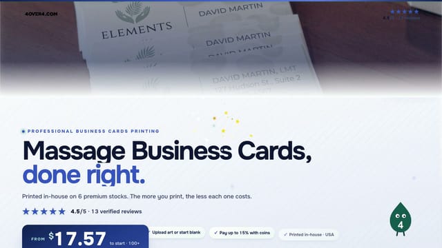 Massage Business Cards product video
