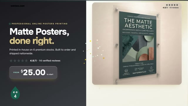 Matte Posters product video