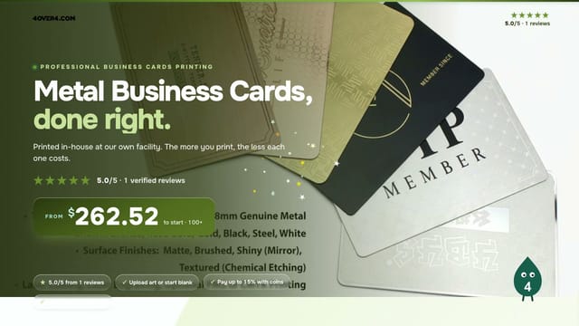 Metal Business Cards product video