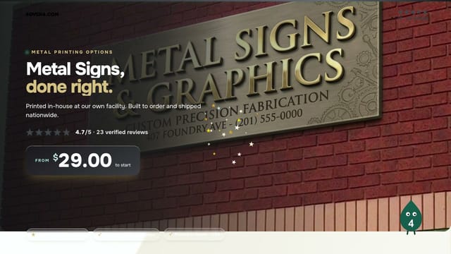 Metal Signs product video