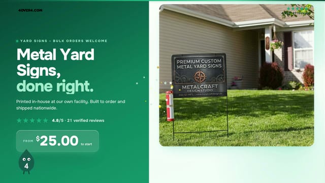 Metal Yard Signs product video