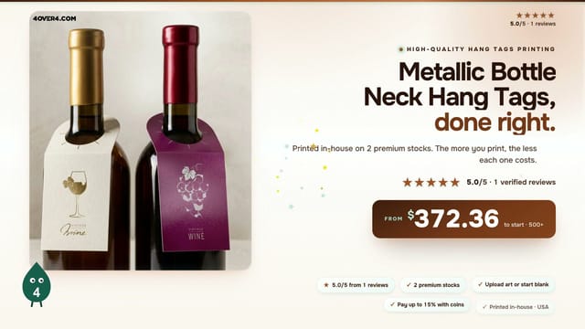 Metallic Bottle Neck Hang Tags product video