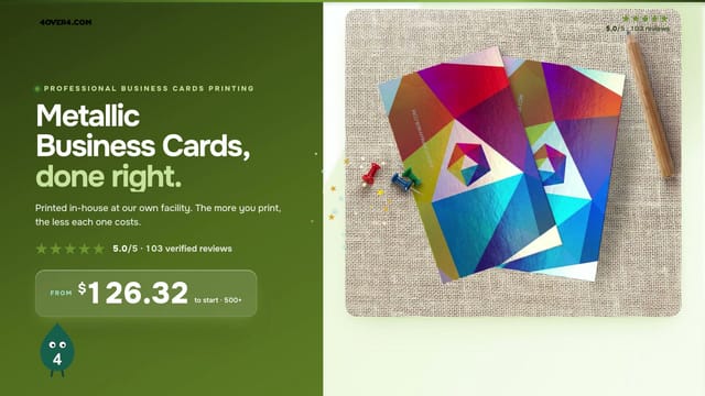 Metallic Business Cards product video