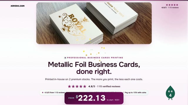 Metallic Foil Business Cards product video