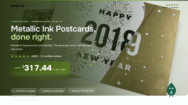 Metallic Ink Postcards product video
