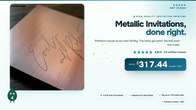 Metallic Invitations product video