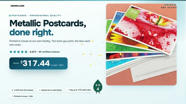 Metallic Postcards product video