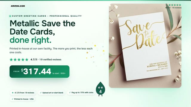 Metallic Save the Date Cards product video