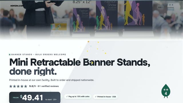 Mini Retractable Banner Stands product video