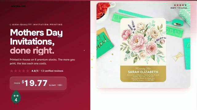 Mothers Day Invitations product video