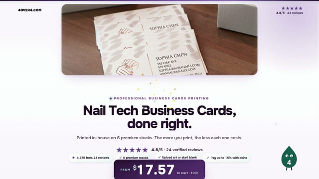 Nail Tech Business Cards product video