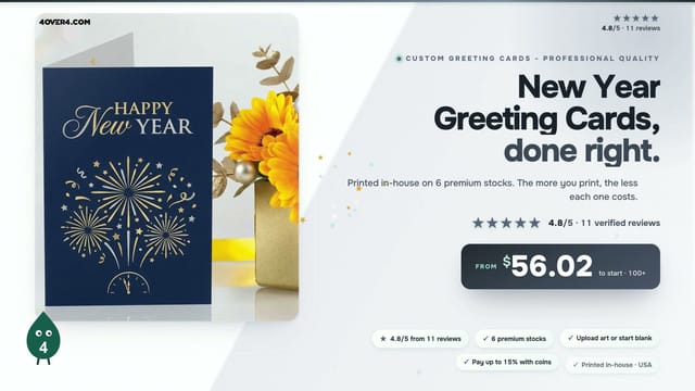 New Year Greeting Cards product video
