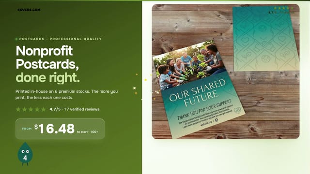 Nonprofit Postcards product video