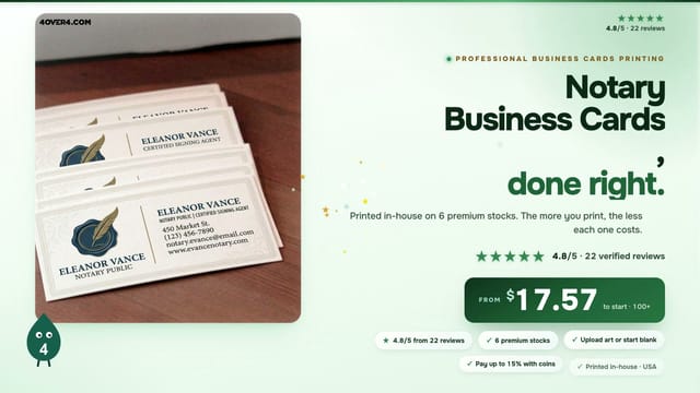 Notary Business Cards product video
