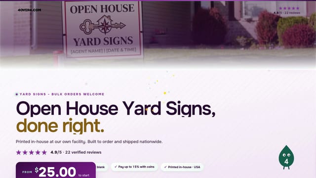 Open House Yard Signs product video
