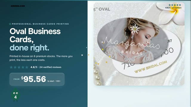 Oval Business Cards product video