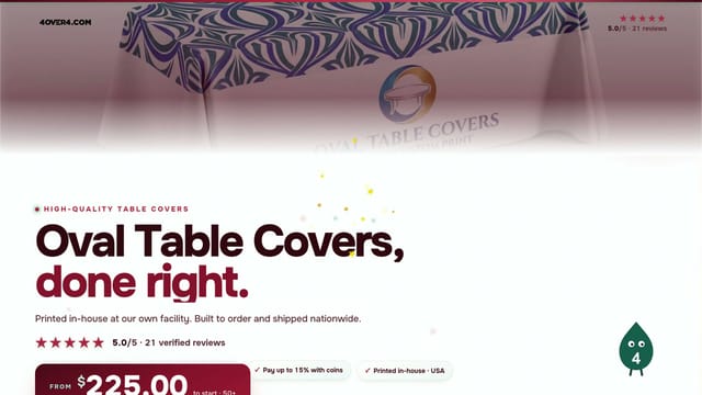 Oval Table Covers product video