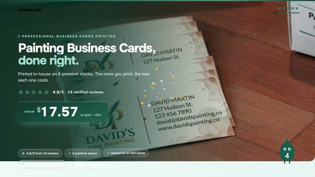Painting Business Cards product video