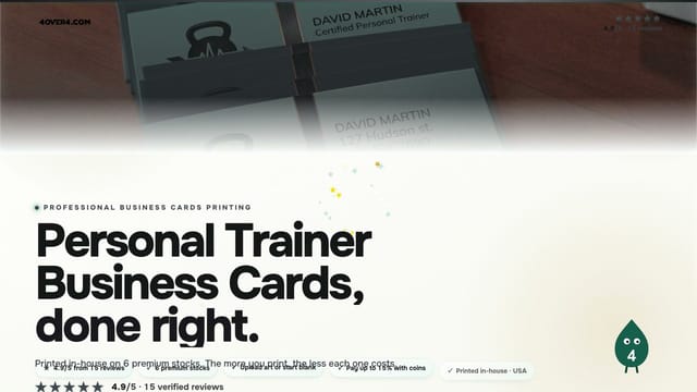 Personal Trainer Business Cards product video
