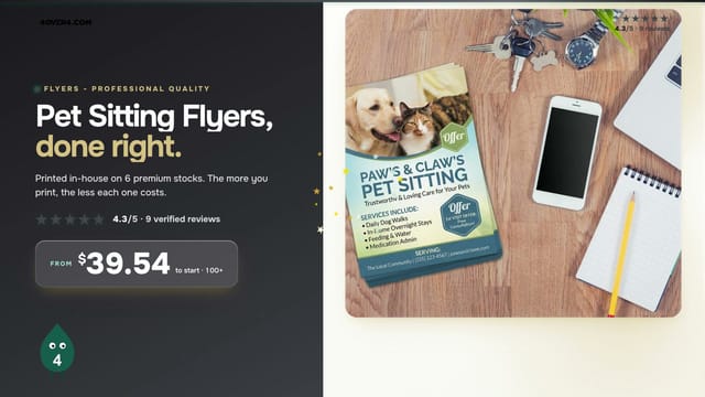 Pet Sitting Flyers product video