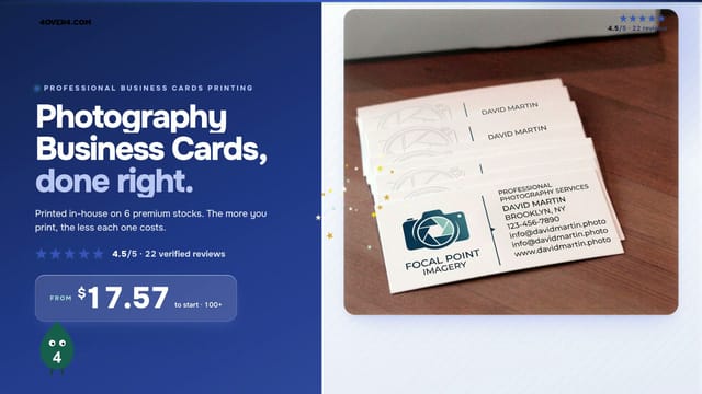 Photography Business Cards product video