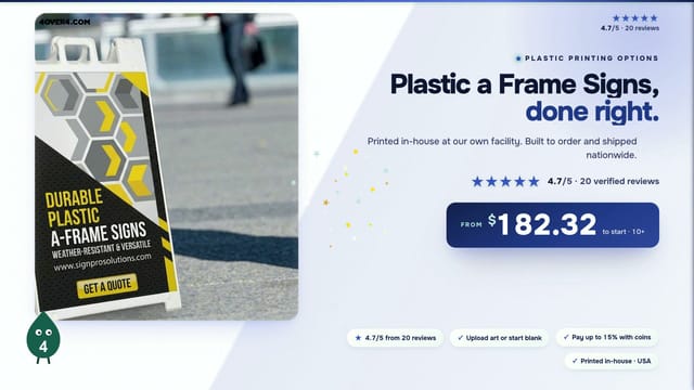Plastic a Frame Signs product video