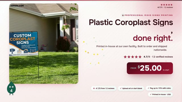 Plastic Coroplast Signs product video
