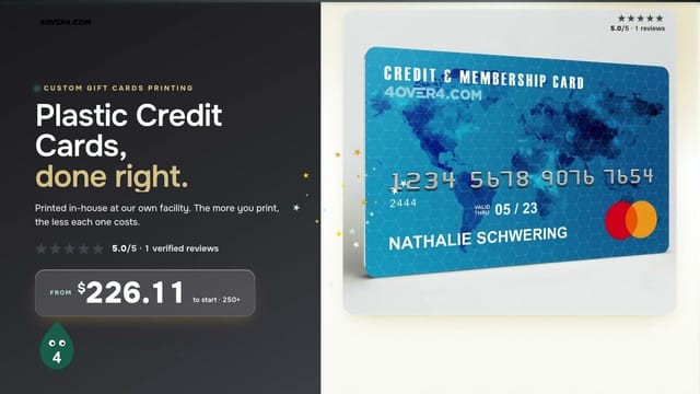 Plastic Credit Cards product video