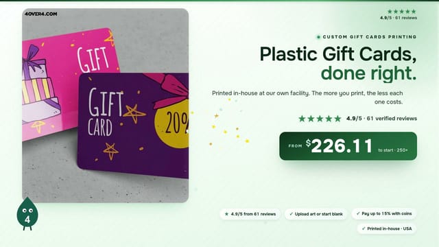 Plastic Gift Cards product video