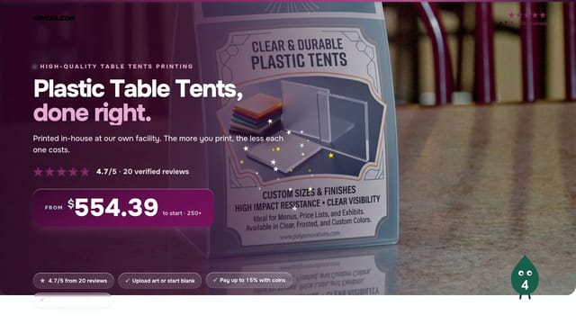 Plastic Table Tents product video