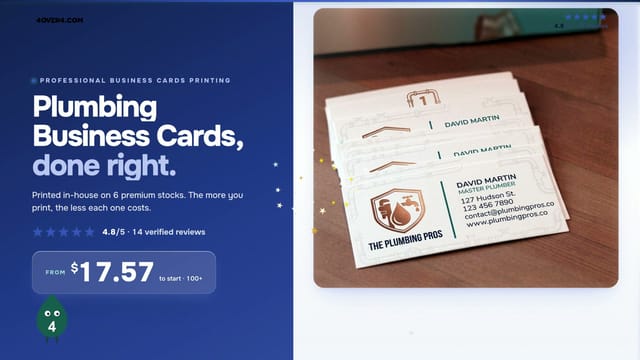 Plumbing Business Cards product video