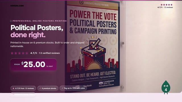 Political Posters product video