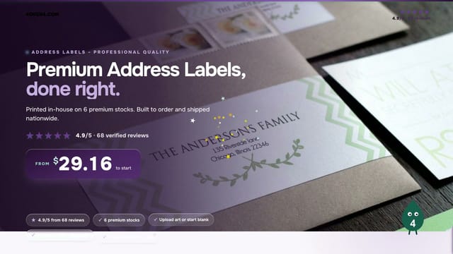 Premium Address Labels product video