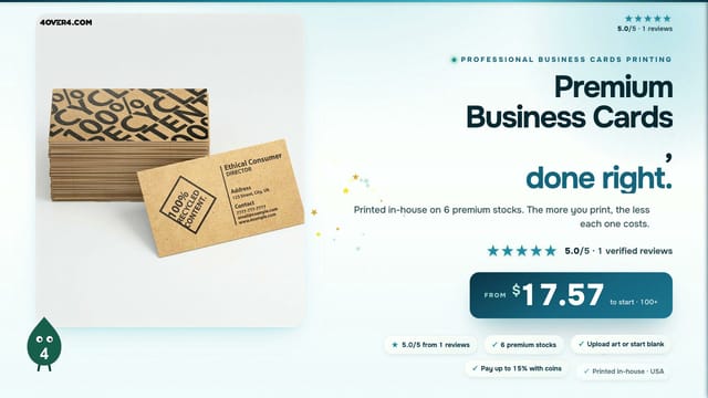 Premium Business Cards product video