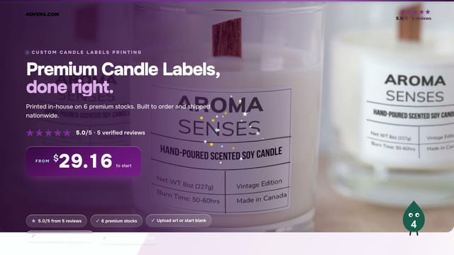 Premium Candle Labels product video